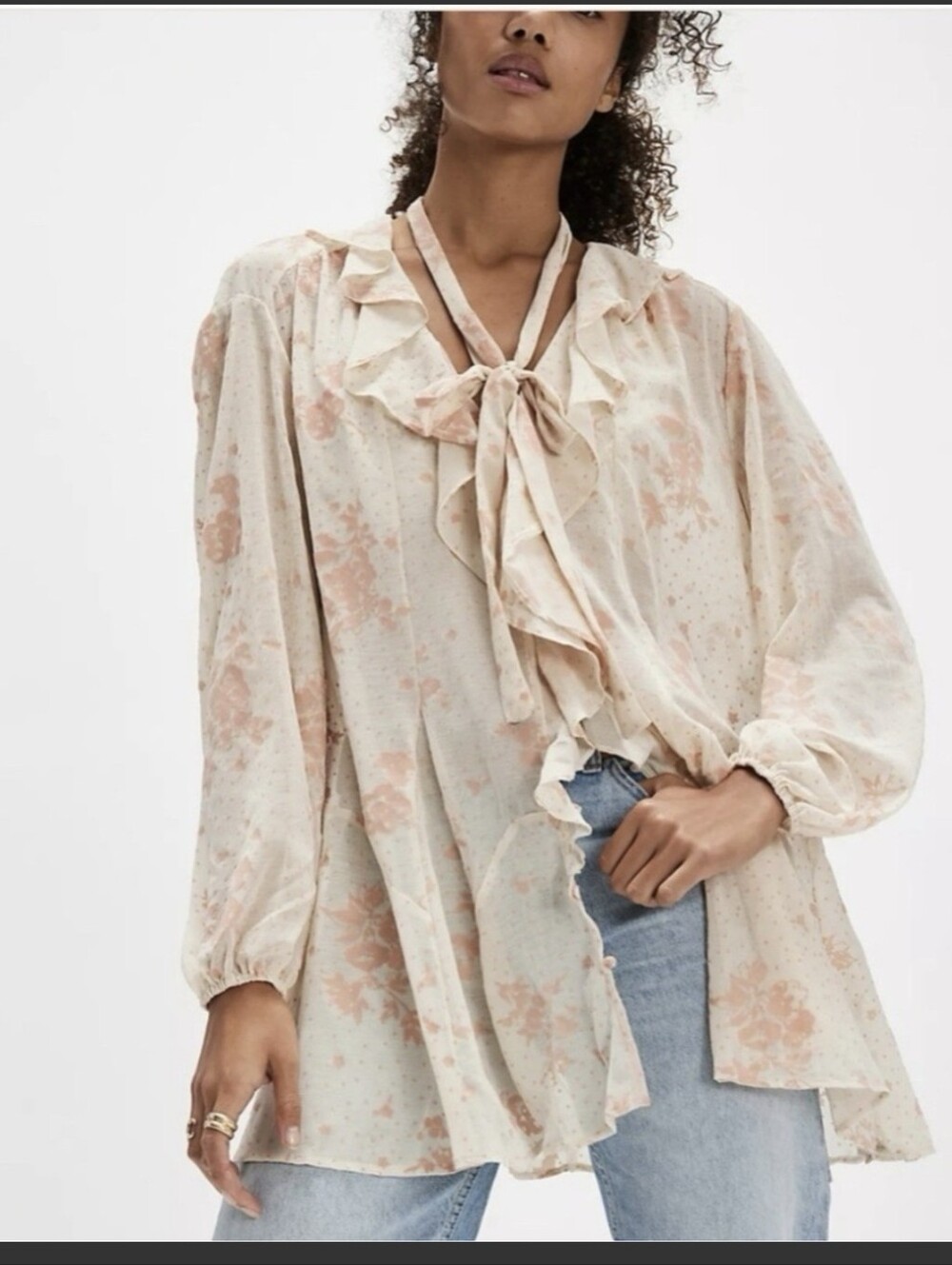 Free People NWOT Dreamland Floral Tunic XS